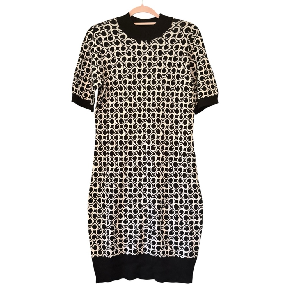 NWT, Guess Lamia 4G Logo Short Sleeve Mock Turtleneck Sweater Dress, Sz XL - Picture 10 of 13